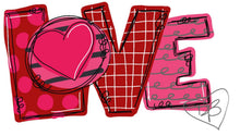 Load image into Gallery viewer, Valentine Love Heart Door Hanger - Valentines Day door Decor - valentine wreath - love hand painted personalized door hanger - DoorBadges
