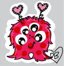 Load image into Gallery viewer, Valentine Love Monster Door Hanger - Valentines Day door Decor - valentine wreath - love hand painted personalized door hanger - DoorBadges