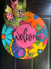 Load image into Gallery viewer, Whimsical Welcome Door Hanger - DoorBadges