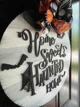 Load image into Gallery viewer, Halloween haunted house round Door Hanger - DoorBadges