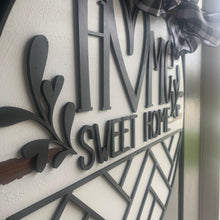 Load image into Gallery viewer, Home Sweet Home Doorhanger - 3D Summer Farmhouse door decor - wooden hand painted doorhanger - DoorBadges