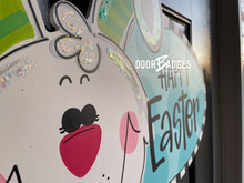 Load image into Gallery viewer, Easter Bunny Oval Door Hanger - DoorBadges