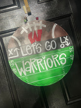 Load image into Gallery viewer, Let’s Go Warriors Round door hanger -WHS FB - DoorBadges
