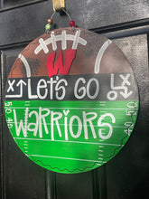 Load image into Gallery viewer, Let’s Go Warriors Round door hanger -WHS FB - DoorBadges