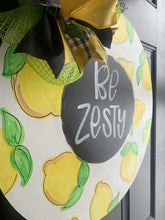 Load image into Gallery viewer, Lemon Round Door Hanger - watercolor - DoorBadges