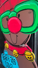 Load image into Gallery viewer, Reindeer with Glasses Winter Door Hanger - Red Nosed Reindeer Winter Door Decoration - DoorBadges
