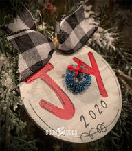 Load image into Gallery viewer, Christmas Ornament - Joy Wooden Ornament - DoorBadges