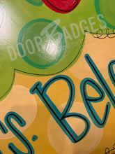 Load image into Gallery viewer, Bookworm with Pencil Door Hanger - Teacher - teacher gift - DoorBadges