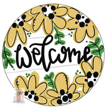 Load image into Gallery viewer, Daisy Summer Door Hanger - Daisy door Decor - hand painted personalized door hanger - DoorBadges