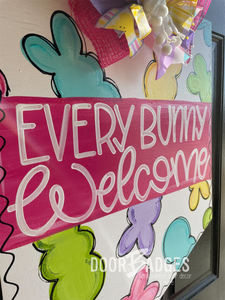 Happy Easter peepsDoor Hanger - bunny Door Hanger - Easter Peeps door Decor