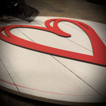 Load image into Gallery viewer, 3D Valentine Heart Door Hanger - Valentines Day door Decor - valentine wreath - love hand painted personalized door hanger - DoorBadges