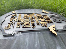 Load image into Gallery viewer, Halloween Ooky Door Hanger- Spooky-Fall-Wreath-wood cut out-hand painted door hanger - DoorBadges