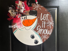 Load image into Gallery viewer, Christmas Snowman Door Hanger -WHS FB - DoorBadges
