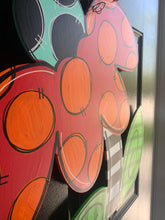 Load image into Gallery viewer, Funky Flower door hanger, spring flower, summer flower - DoorBadges