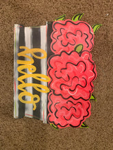 Load image into Gallery viewer, Flower door hanger, hydrengea flower, summer flower pot - DoorBadges