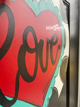 Load image into Gallery viewer, Valentine Love Round Door Hanger - Valentines Day door Decor - valentine wreath - love hand painted personalized door hanger - DoorBadges