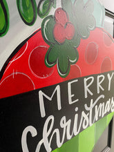 Load image into Gallery viewer, Christmas Ornament door hanger, Winter Christmas Snow hand painted door hanger - DoorBadges