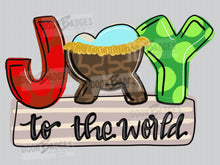 Load image into Gallery viewer, Christmas Joy Nativity Door Hanger - Religious Door Decoration - DoorBadges