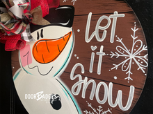 Load image into Gallery viewer, Christmas Snowman Door Hanger -WHS FB - DoorBadges