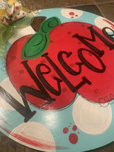 Load image into Gallery viewer, Welcome Apple Door Hanger - Teacher - teacher gift - DoorBadges