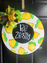 Load image into Gallery viewer, Lemon Round Door Hanger - watercolor - DoorBadges