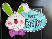 Load image into Gallery viewer, Easter Bunny Oval Door Hanger - DoorBadges