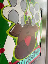 Load image into Gallery viewer, Red Nose Reindeer Door Hanger - Winter Door Decoration - DoorBadges
