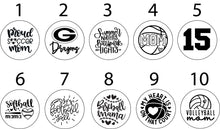 Load image into Gallery viewer, Sporty Bead Stretchy Keychain with Tassel and Engraved Charm - Gretna - DoorBadges