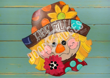 Load image into Gallery viewer, Fall Scarecrow Door Hanger - DoorBadges