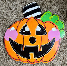 Load image into Gallery viewer, Happy Halloween Pumpkin Door Hanger
