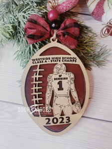 Christmas Ornament - 2023 State Football Ornament - Westside