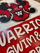 Load image into Gallery viewer, Westside Warriors Swim &amp; Dive Door Hanger
