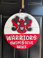 Load image into Gallery viewer, Westside Warriors Swim &amp; Dive Door Hanger
