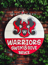 Load image into Gallery viewer, Westside Warriors Swim &amp; Dive Door Hanger
