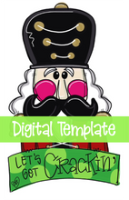 Load image into Gallery viewer, TEMPLATE: Nutcracker Door Hanger Download Template - Printable Template
