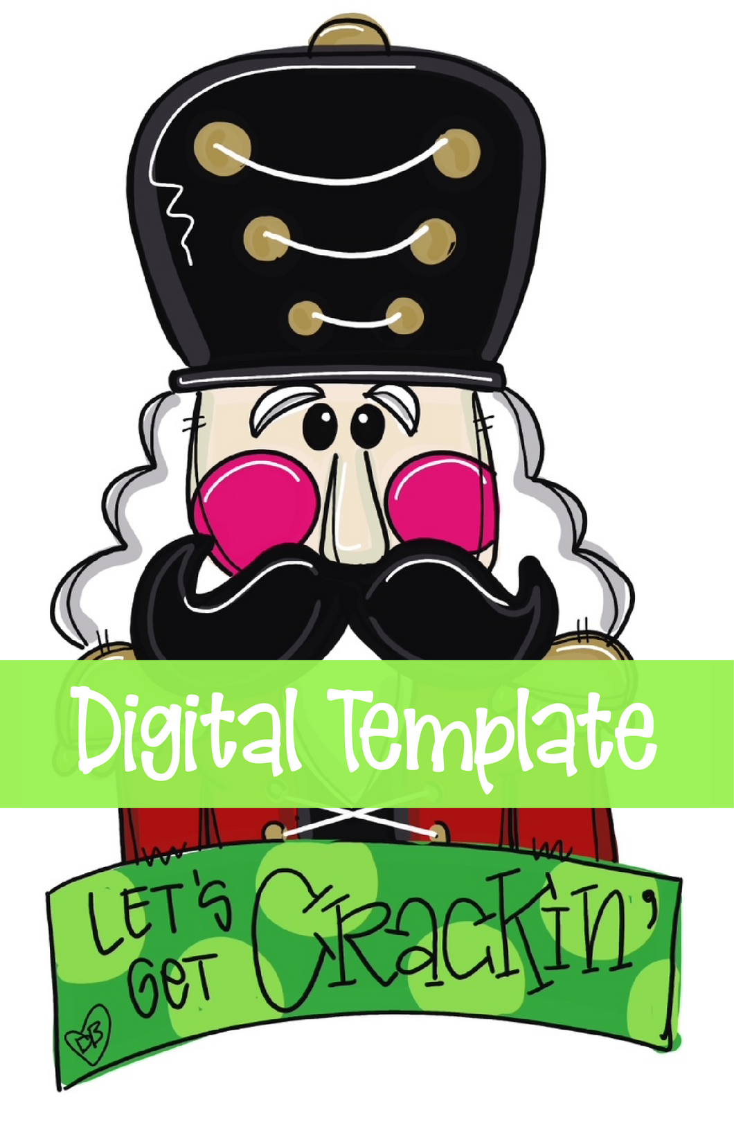 TEMPLATE: Nutcracker Door Hanger Download Template - Printable Template