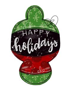 TEMPLATE: Christmas Ornament Door Hanger Download Template - Printable Template
