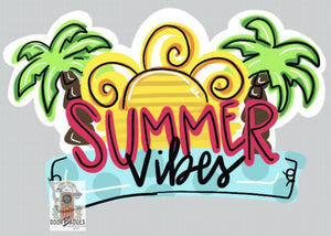 TEMPLATE: Summer Vibes Door Hanger Download Template - Printable Template - DoorBadges