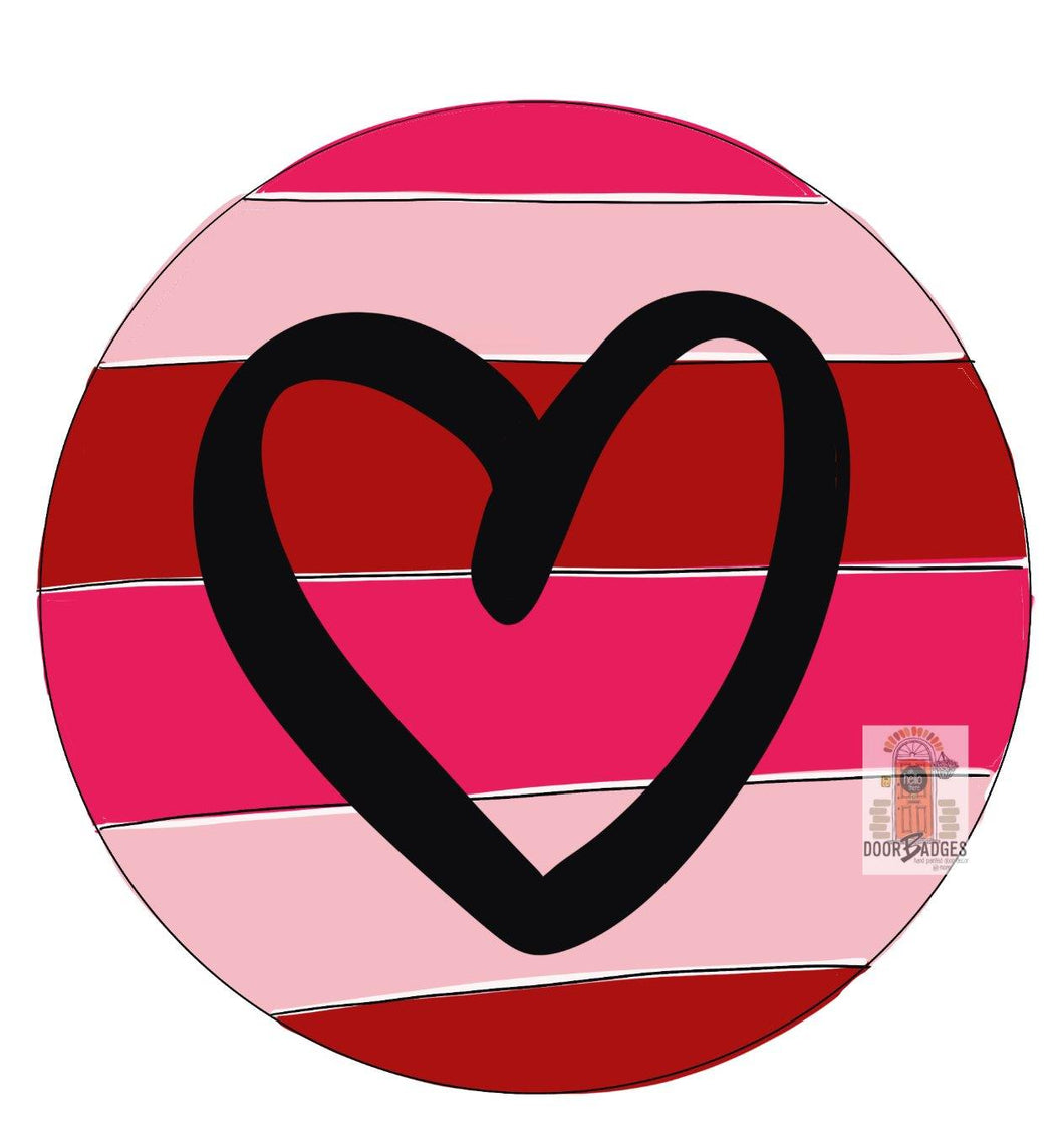 3D Valentine Multi-Pink Heart Door Hanger - Valentines Day door Decor - valentine wreath - love hand painted personalized door hanger - DoorBadges