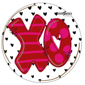 DIGITAL TEMPLATE: XO Valentine Door Hanger Download Template - Printable Template - DoorBadges