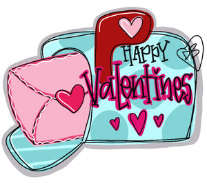 Valentine Mailbox Door Hanger - Valentines Day door Decor - valentine wreath - be mine hand painted personalized door hanger