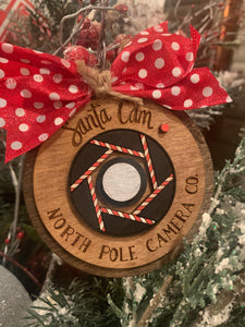 Christmas Ornament - Santa Cam Wooden Ornament - DoorBadges
