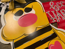 Load image into Gallery viewer, Bee Happy Bumble Bee Door Hanger - DoorBadges
