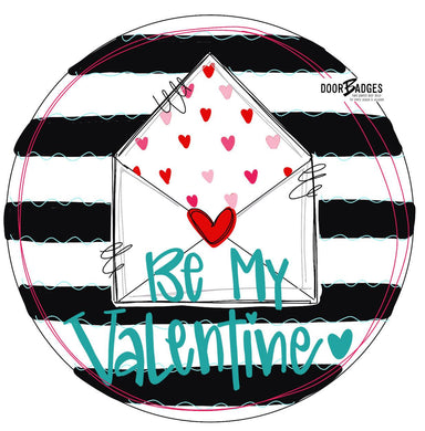 DIGITAL TEMPLATE: Be My Valentine Door Hanger Download Template - Printable Template - DoorBadges