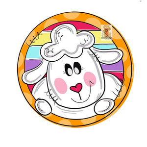 TEMPLATE: Easter Lamb Door Hanger Download Template - Printable Template - DoorBadges