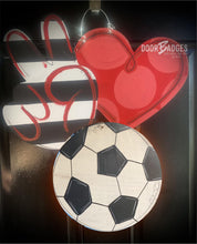 Load image into Gallery viewer, Peace, Love, Sports door hanger - DoorBadges
