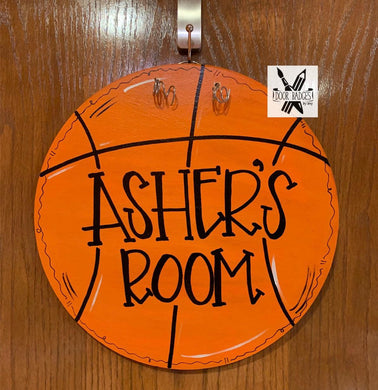 Kid's Bedroom Basketball door hanger - Bennington Youth Football - DoorBadges
