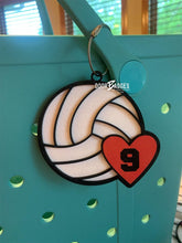 Load image into Gallery viewer, Bogg Bag Charm - Bag Tag - Mom Accessories - Sports Mom - Kids Bag Tag - DoorBadges
