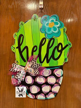 Load image into Gallery viewer, Cactus in a Pot Door Hanger - DoorBadges
