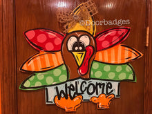 Load image into Gallery viewer, Thanksgiving Turkey door hanger - DoorBadges
